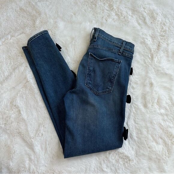 Anthropologie McGuire Denim Newton Mid Rise Bow Detail Skinny Ankle Jean… - Picture 3 of 13